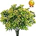 Artificial Shrubs, Nahuaa 4PCS Outdoor Fake Greenery Plants Faux Plastic Aglaia Odorata Bushes Bundles Table Centerpieces Arrangements Home Kitchen Office Windowsill Spring Decorations