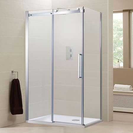 Frameless 1200 X 700 Sliding Door Shower Enclosure With Side Panel