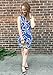 Floerns Womens' Summer Floral Print Scallop V Neck Bodycon Mini Tank Dress 1-Blue S