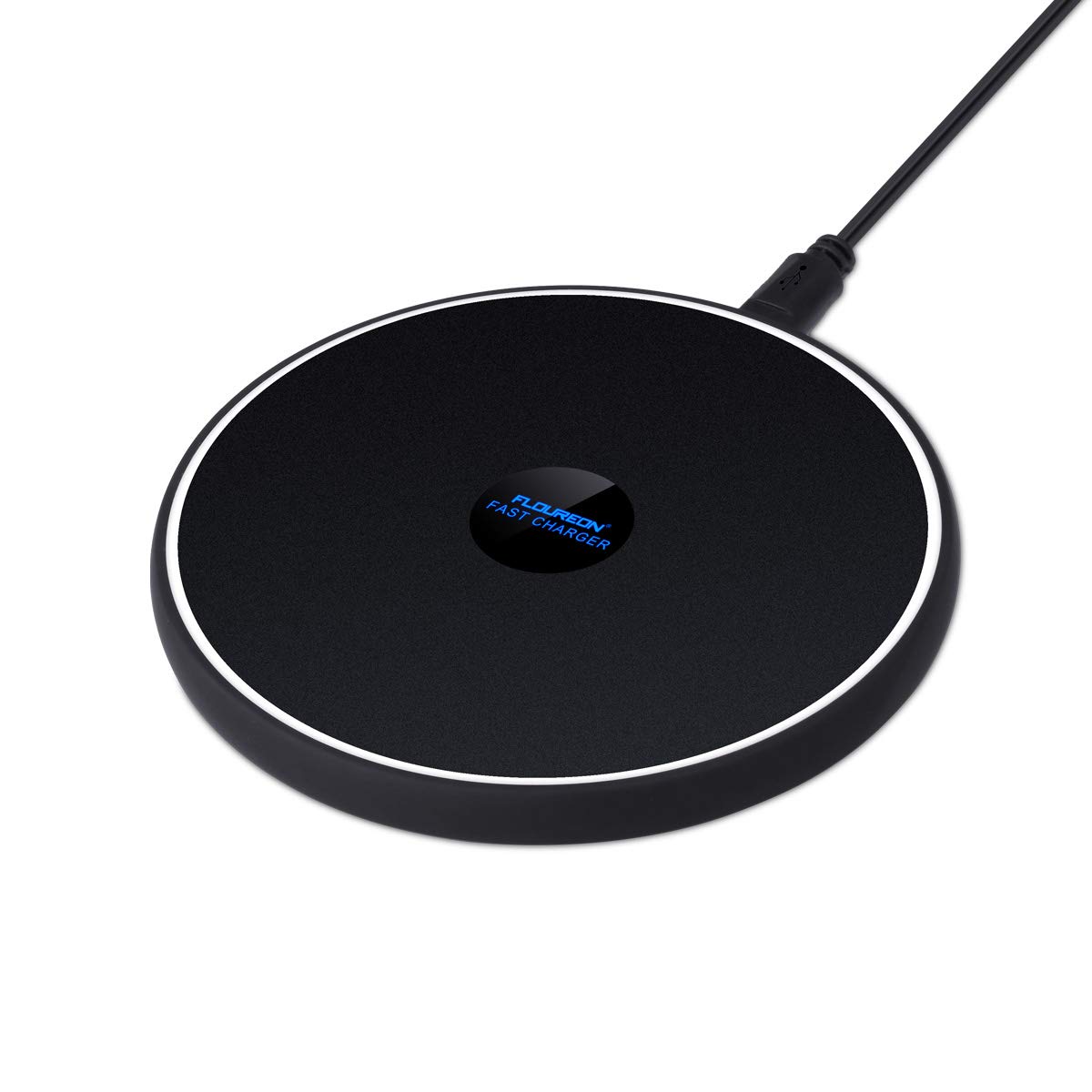 FLOUREON Qi Wireless Charger 10W Qi-Certified Fast Wireless Charging Pad, Quick Charge for iPhone XS/XR/XS Max/8/8 Plus, Galaxy S9/S9+/S8 /S8+ /S7 and All Qi-Enabled Device