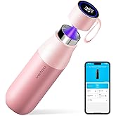 VSITOO 15oz Smart Self Cleaning Water Bottle,Insulated Water Bottle with Stainless Steel, BPA-Free, AI Self-Clean, 30-Day Battery, Magnetic Charging for Travel, Gym or Office, Pink