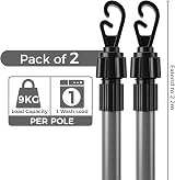 Vivo Technologies 2.2m Telescopic Washing Line Prop Poles - Pack of 2 view 2