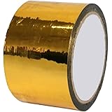 Metallic Tape Mirror Tape Duct Tape DIY Decorative Tapes, 2.4 Inches x 55 Yards (Gold)