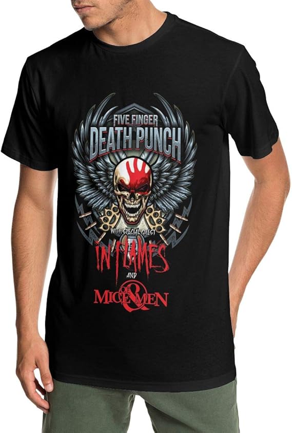 Amazon Co Jp ファイヴ フィンガー デス パンチ メンズ インナー 夏 半袖 吸汗 速乾 個性デザイン おしゃれ プリント クルーネック Tシャツ 服 ファッション小物