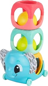 LAMAZE Stack, Rattle and Roll Blocks – Newborn Stacking Toy, Unisex