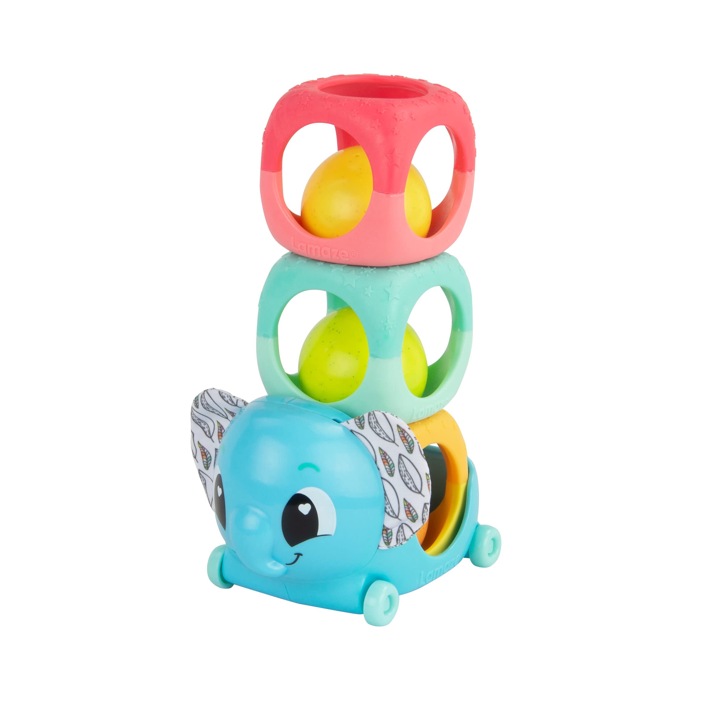 Lamaze Stack, Rattle and Roll Blocks, Newborn Sensory Play,Stacking and Rattle Toy for Toddlers,Babyshower Gift for New Parents,Rattle Toys for Babies, Development Toy for Boys,Girls Aged 6 Months + — image 1
