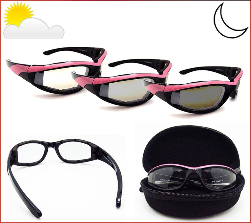 Bikershades Motorcycle Safety Transitional Photochromic Riding Glasses Men  Women