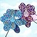 Techinal 1 Pcs Windmills Decorative, Double Layer Peacock Sequins Windmill Colorful Wind Spinner Kids Toy Home Garden Decor ( Blue )