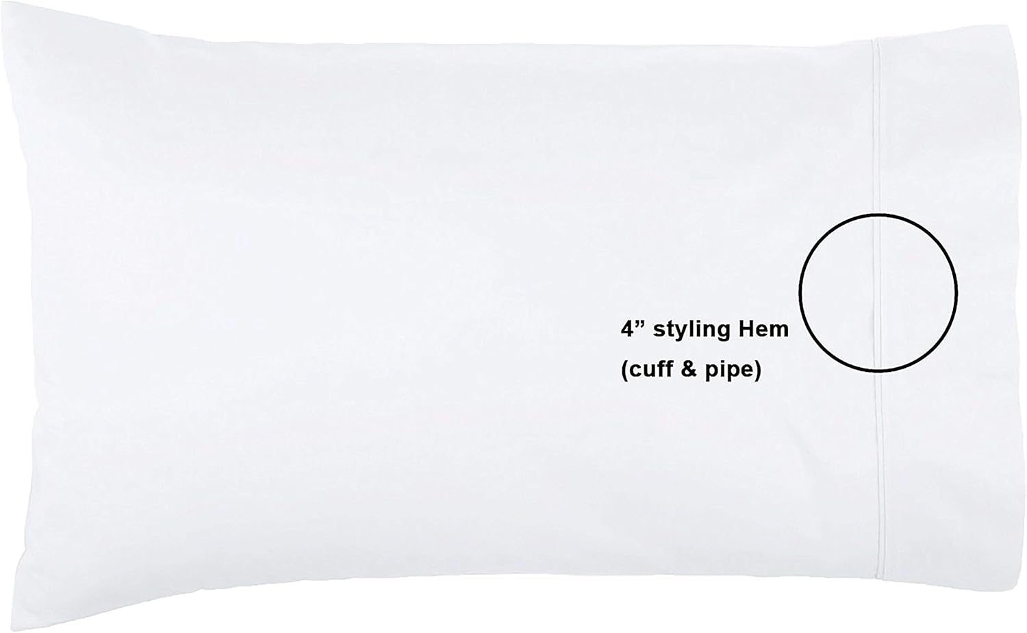 Lasimonne White Pillowcases,Pack of 6, Standard Size, 200 Thread Count Percale, CVC Pillow Cover: Kitchen & Dining