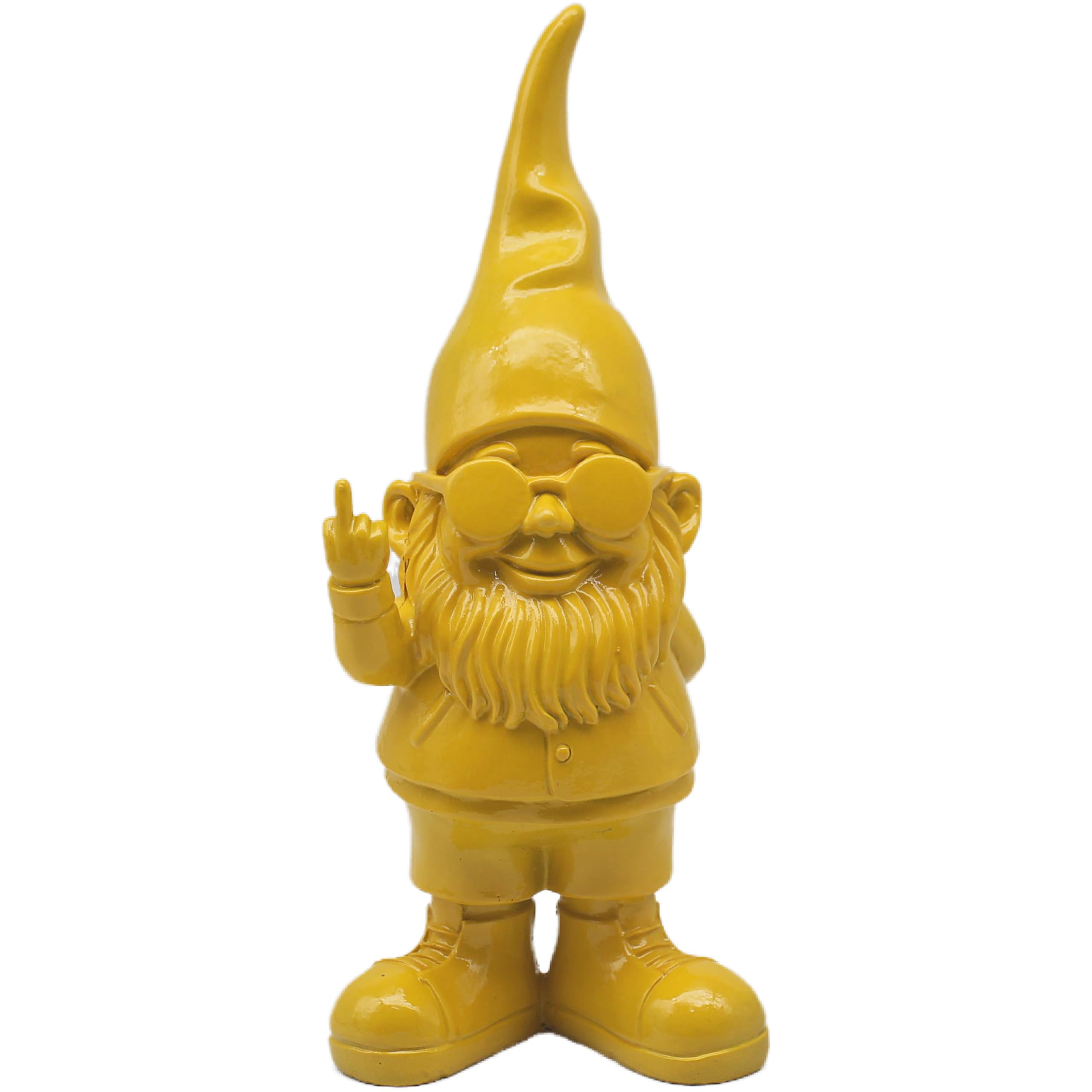 Lesser & Pavey Gnomes Home Decor Figurines & Ornaments For Home & Office | Decorative Home Accessories Statues For Indoor & Outdoor | Lovely Gifts for Women & Men Swearing Yellow 20 Cm