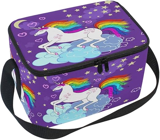 purple unicorn lunch box