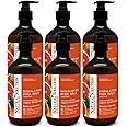 Natural Solution Hand Wash - Moisturizing Blood Orange & Himalayan Pink Salt Liquid Soap - 14 oz (Pack of 6) | Hydrating & Gentle Formula | Ideal for Daily Use packaging may vary