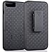 Bomea Holster Case for iPhone 7 plus/8 Plus Belt Case with Clip Hard Cover with Kickstand For iPhone 8 Plus and iPhone 7 Plus - Black