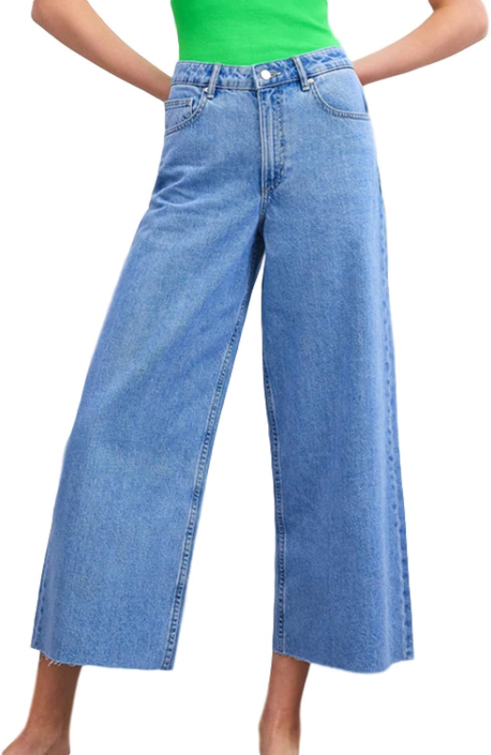 jean coupe large taille haute