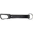 Trayvax Keyton Leather Keychain, Quick Release Carabiner Clip Key Chain for Men and Women, Stainless Steel