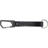 Trayvax Keyton Leather Keychain, Quick Release Carabiner Clip Key Chain for Men and Women, Stainless Steel