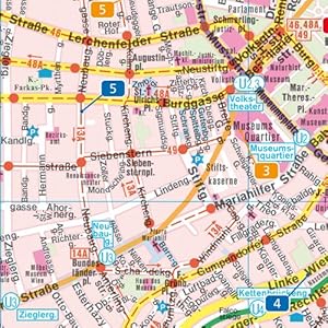 Vienna City Pocket Map 1:15K (English, Spanish, French, Italian and German Edition)