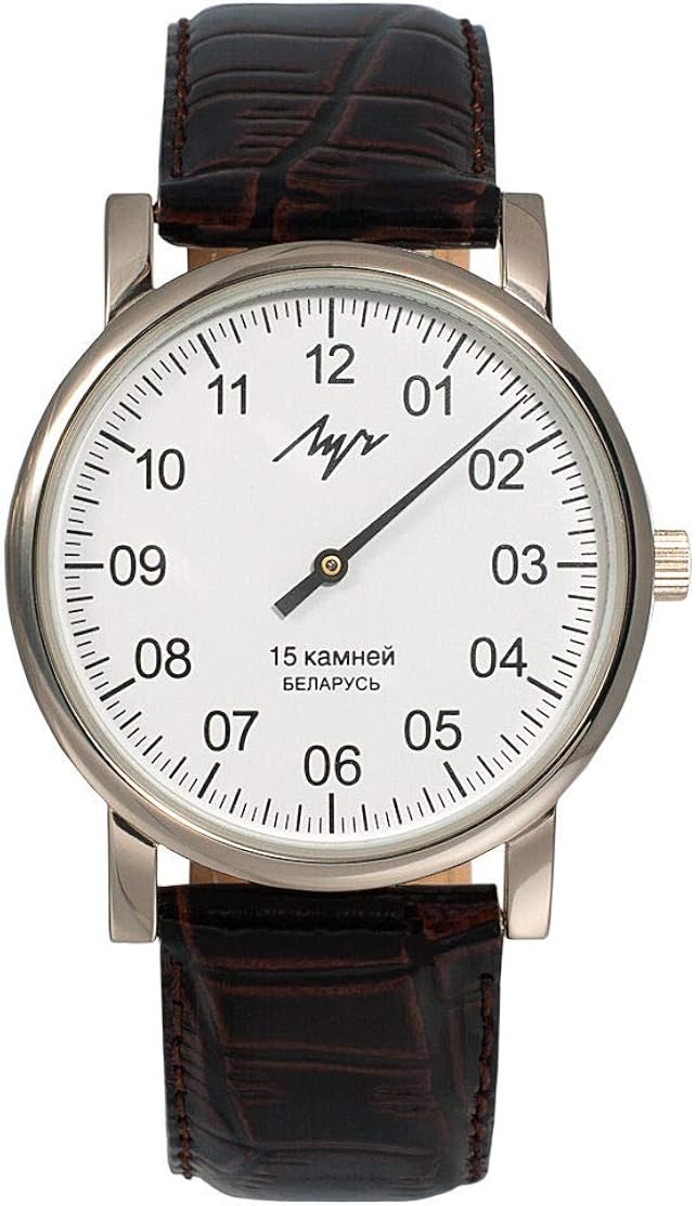 Montre mécanique à aiguille unique Luch Cadran blanc Nitrure de zirconium 337477760 Amazon.fr