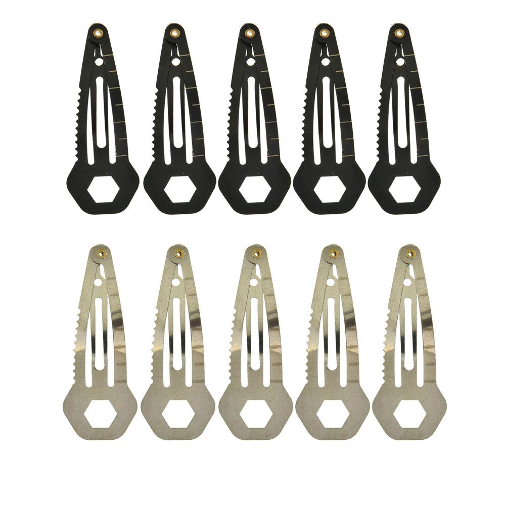 Vintagebee 10 Pack Mini Multi Tool Multi Functional Hair Clip Stainless Steel Women Self Defense Tool Edc Survival Kit Buy Online In Bermuda At Desertcart 86