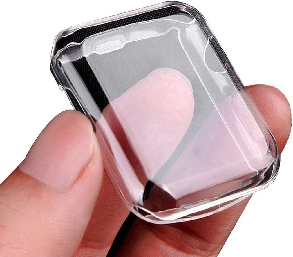 Apple Watch Case 38 mm,Opretty Ultra Slim Watch TPU Screen Protector All-around Protective 0.3mm Hd Clear Ultra-thin Cover for 38mm Apple Watch Series 1