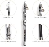doorslay Fishing Rod and Reel Combo Carbon Fiber Telescopic Spinning Kit view 3
