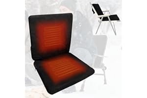 TCUDCKI Heated Seat Cushion Foldable Memory Foam Heated Seat Pad with 3 Level Heating for Camping Fishing Office Chair Stadiu