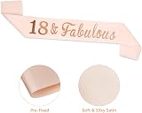 ALLY-MAGIC 18th Birthday Sash Rose Gold 18 & Fabulous Party Gift Women view 3