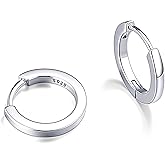 MOODEAR Valentines Day Gifts for Her 925 Sterling Silver Hoop Earrings - Small Huggie Earrings for Women, Hypoallergenic Trendy Cartilage Silver Earrings, Lightweight Jewelry
