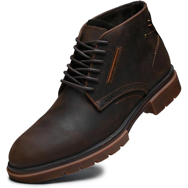 PeppeShoes Handmade Italian Leather Chukka Boots For Men - Brown Cowhide Ankle Boots With Hand-Painted Finish