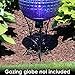 Sunnydaze Black Steel Gazing Ball Stand Outdoor for 10-Inch or 12-Inch Garden Gazing Globes - 11.5-Inch H - Decorative Scroll