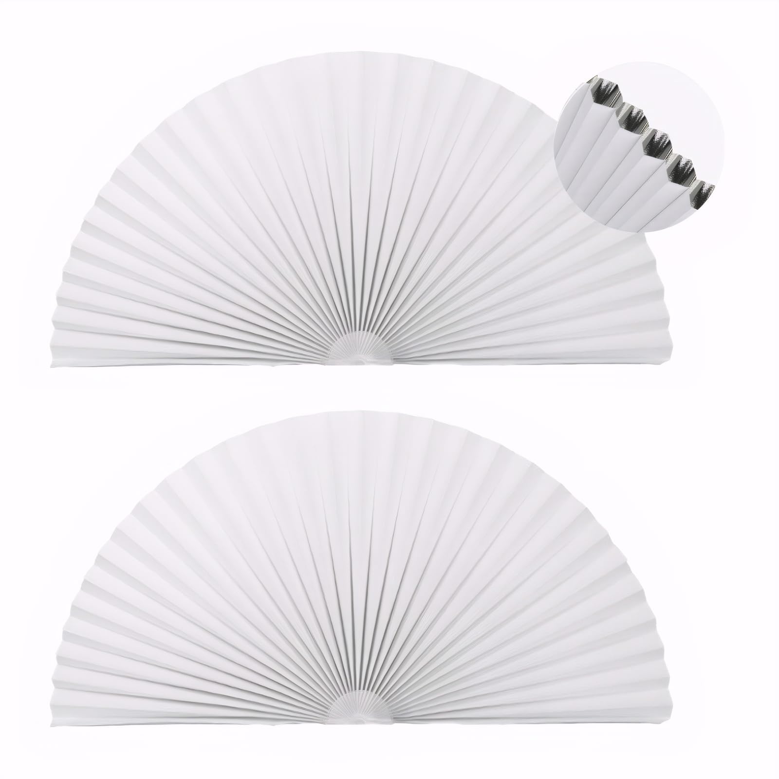 Photo 1 of 2 PCS Half Circle Window Shades, Arch Window Shade Blackout, Stick on Cellular Shades, No Drill, Easy Install, Suitable for All Windows(White)
