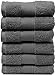 MAURA 6-Pack Premium Turkish Washcloth Set - Ultimate Luxury with Soft, Thick, Super Absorbent, and Oversized Cotton Face Towels - Ideal for a Hotel & Spa Quality Experience in Classic Space Gray