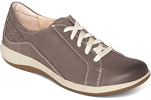 Aetrex Women's Dana Orthopedic Lace Up Oxford Leather Shoes - Lightweight Casual Comfort Arch Support Sneakers