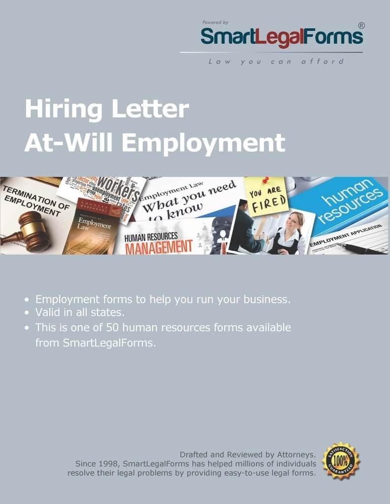 Hiring Letter AtWill Employment [Instant Access] Software