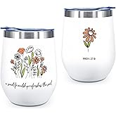 Christian Gifts for Women, Friendship Gifts forWomen Friends – 12oz Insulated Tumbler with Bible Verse A Sweet Friendship Refreshes the Soul, Faith-Based Best FriendTumbler for ChristianWomen