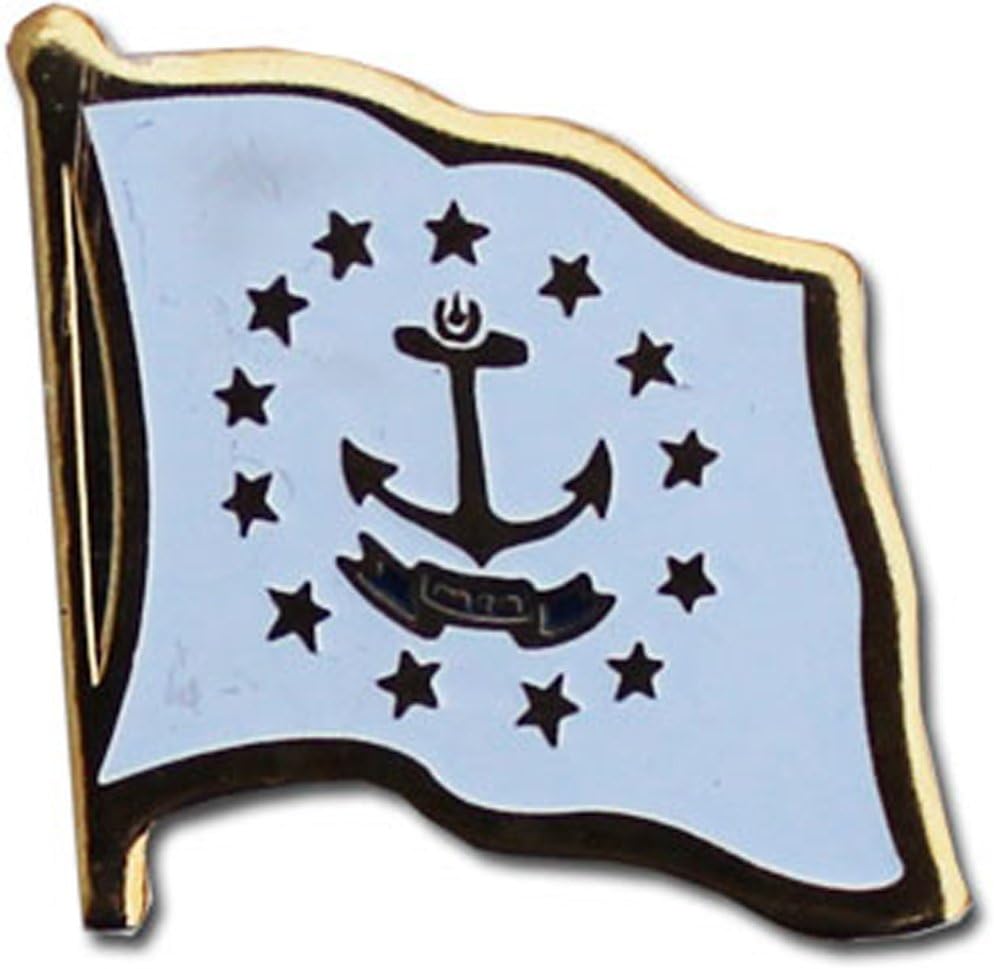 Flagline Rhode Island 3/4 in x 3/4 in State Lapel Pin