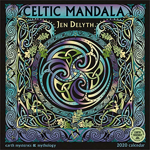 Celtic Mandala 2020 Wall Calendar: Earth Mysteries & Mythology by Jen Delyth, Amber Lotus Publishing