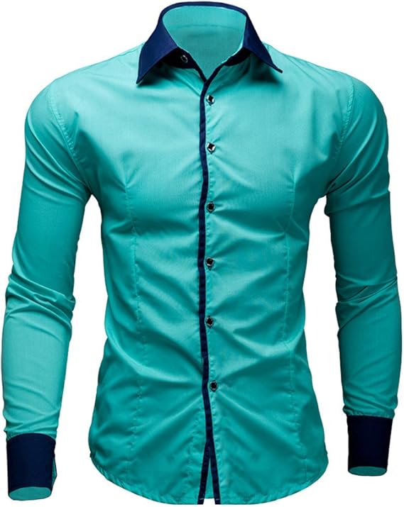 Men Shirts,Men Blouse Business Casual Fashion Long Sleeved Slim Fit
