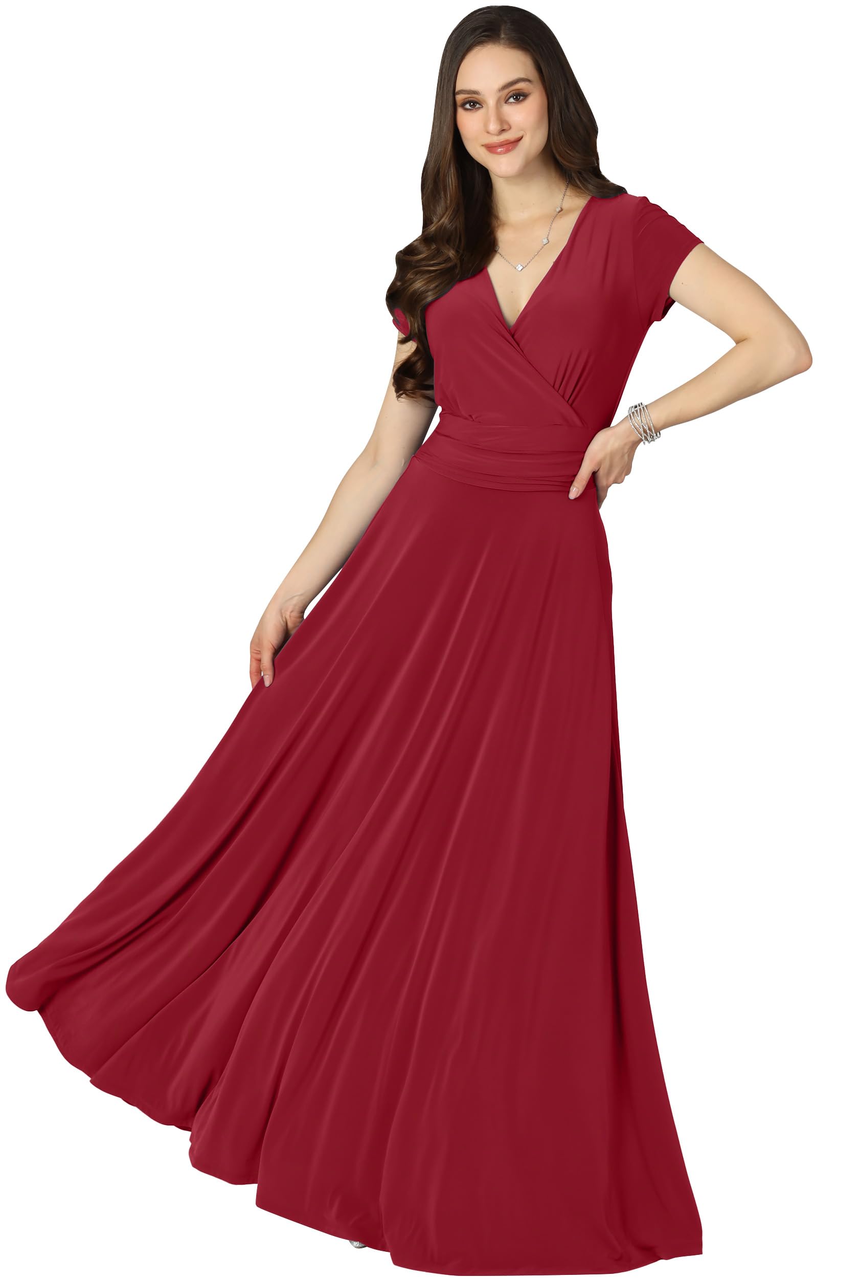 KOH KOH Women’s Long Cap Short Sleeve Flowy