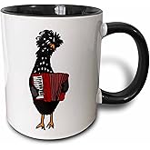 3dRose, 15oz Two-Tone Black Mug, Black/White