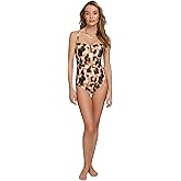 DKNY Womens U-Wire Bandeau One Piece Swimsuit with Tummy Control