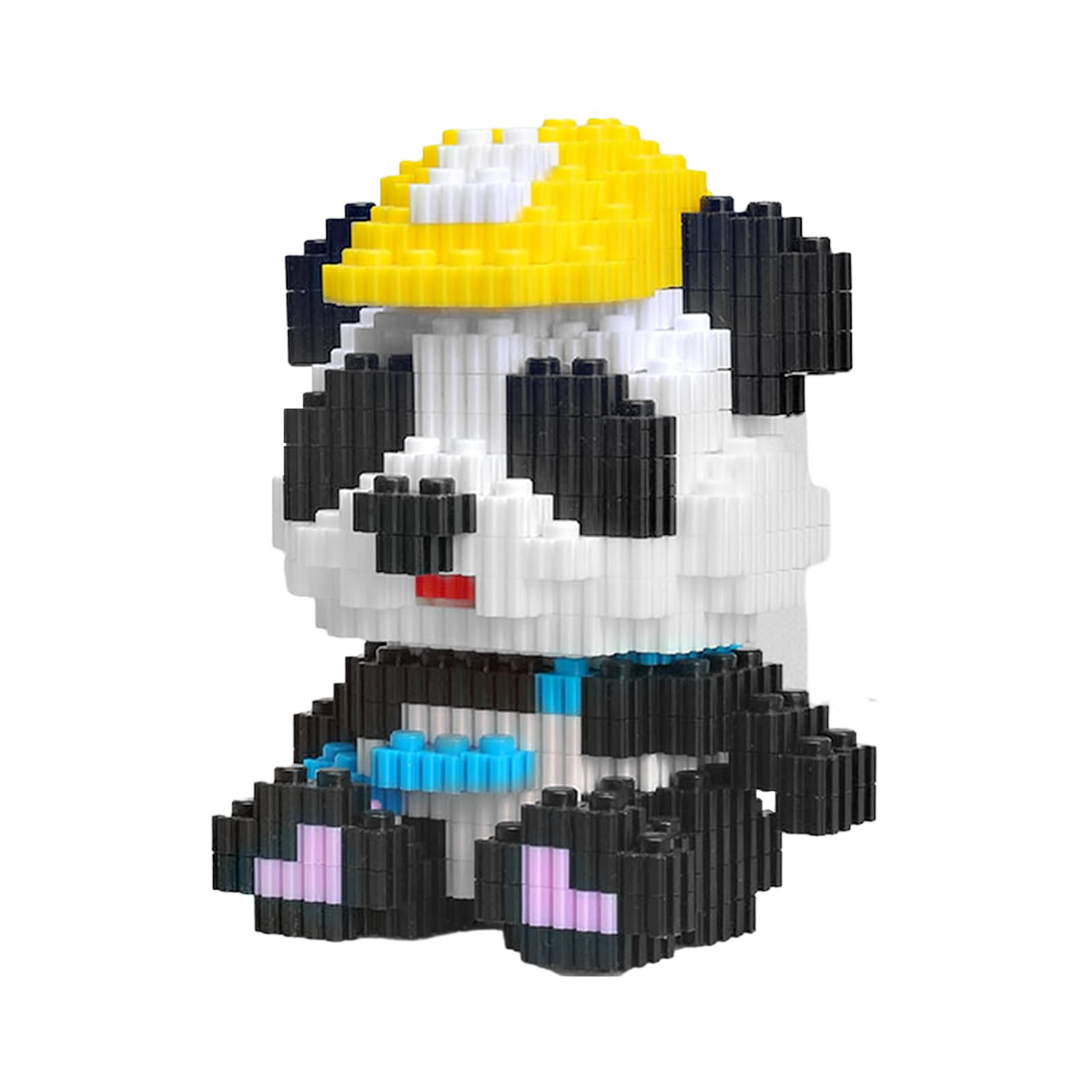 Larcele Micro Building Blocks Animal Set, DIY Mini 3D Building Toy Bricks,378 Dots KLJM-10 (Panda 5256)