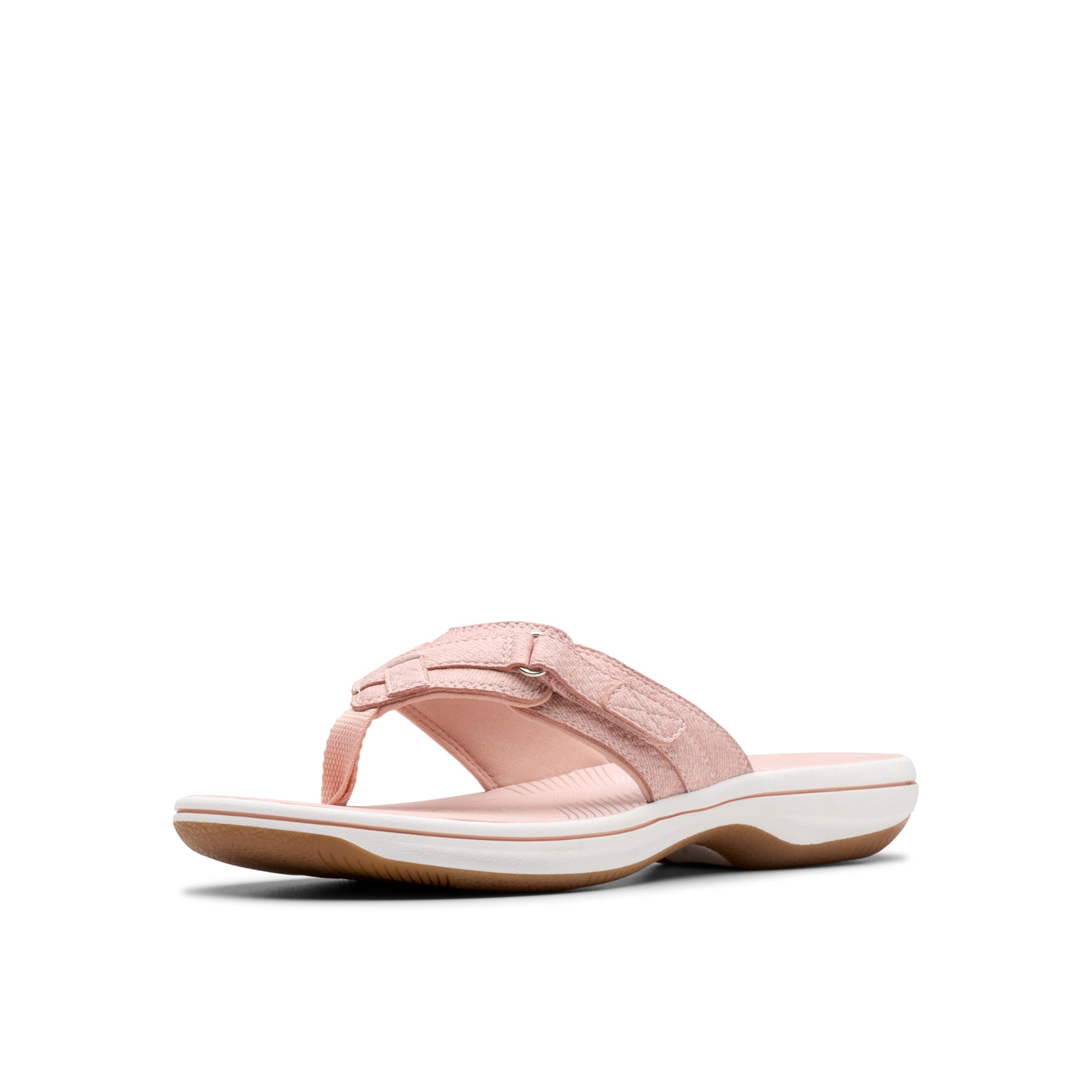 Clarks Cloudsteppers Women's Breeze Sea Flip-Flop, Blush Interest Synthetic, 10 Medium US Image