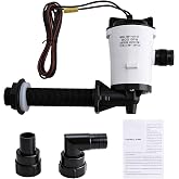 YaeMarine 12V 800gph Livewell Baitwell Pumps Live Bait Tank Aerator Live well Pump Submersible Cartridge Boat Bilge Pump
