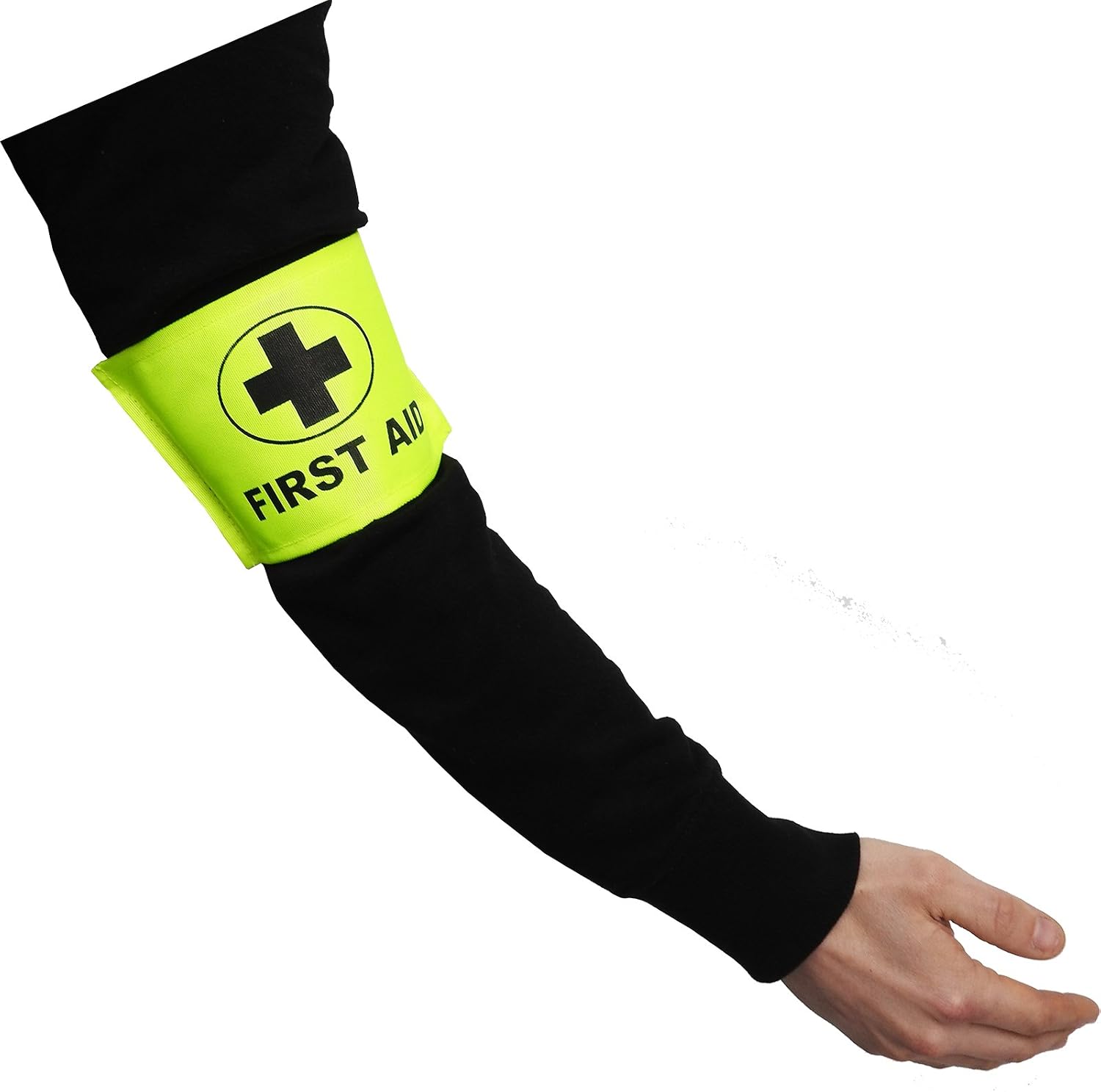 Triple Pack Yellow First Aider Aid ID Identification Armband Badge Sleeve, 3 Count (Pack of 1) - Image 3