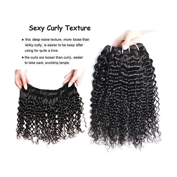 Iwish 8a Brazilian Deep Wave Virgin Human Hair 3 Bundles 10 12 14