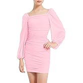 EXARUS Girls Formal Dress Teen Long Sleeve/Cami/One Shoulder Dance Tweens Party Tight Bodycon Cocktail Dresses