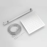GRIFEMA G7007 10 Inch Rainfall Shower Head Set Chrome Stainless Steel view 7