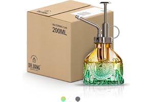 DR.UANG Plant Mister Spray Bottle for Plants Glass Indoor Plant Spritzer Mister Bottle Plant Gifts (Green+Yellow 200ml 6.4inch)