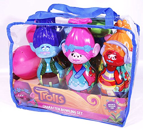 What Kids Want Trolls Sculpted Character Bowling Set Toy